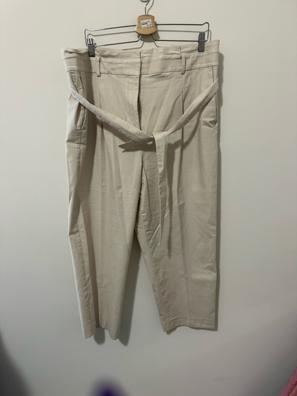 Ann Taylor Beige Belted Trousers